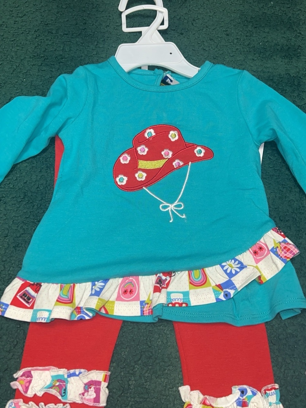 NWT Counting Daisies Girls Cowgirl Western 2PC Outfit